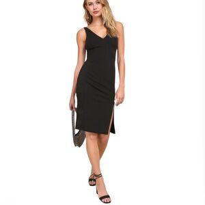 Lulus Iconic Moment Black Bodycon Midi Dress